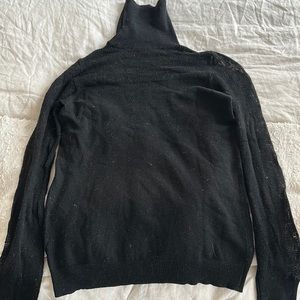 Bcbg generation perforated black turtleneck size medium